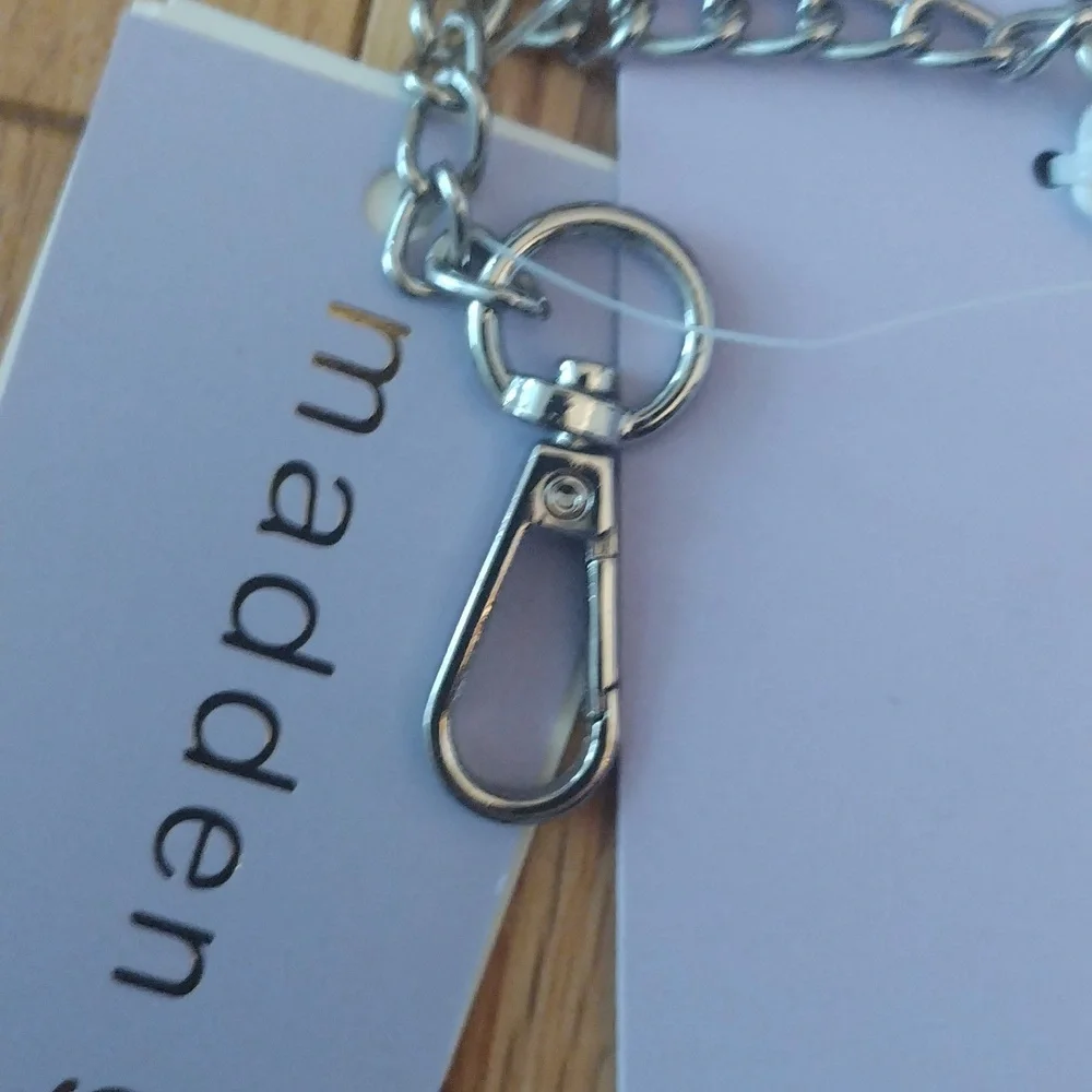 -- Madden Girl Polar bear card case with chain clip